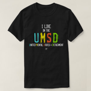 Camiseta Eu moro nos Estados Unidos Mentais de Detacment