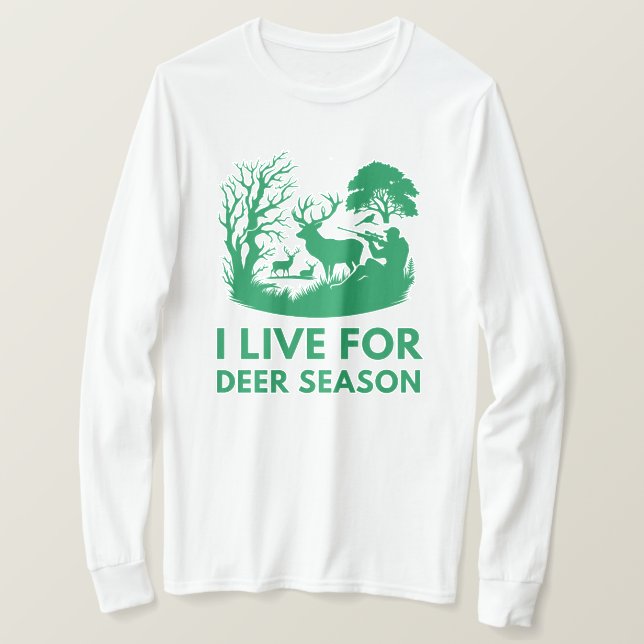 Camiseta Eu Moro Por Deer Season | Deer Hunting (Frente do Design)