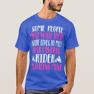 Camiseta Eu Namorando meu Namorada de Motocross favorito