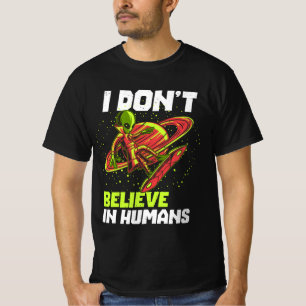 Camiseta Eu não acredito em humanos