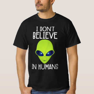 Camiseta Eu não acredito em humanos