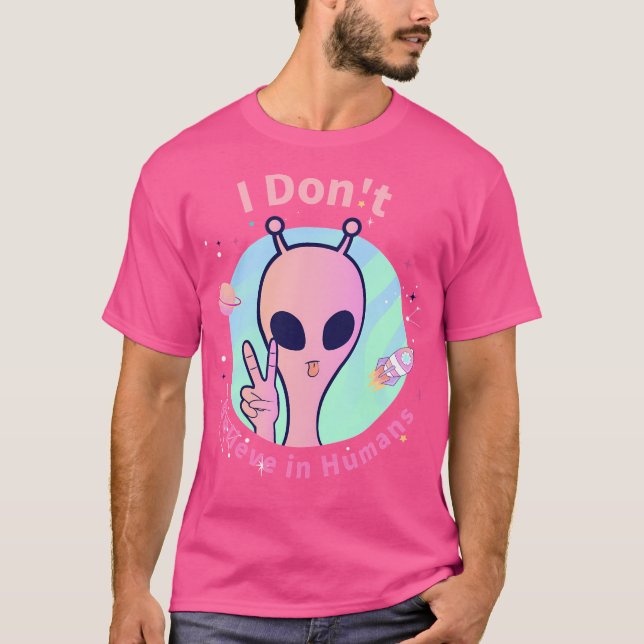 Camiseta Eu Não Acredito Em Humanos (Frente)