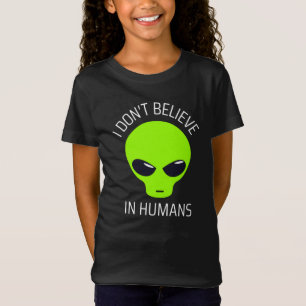 Camiseta Eu não acredito em T-Shirt Humans