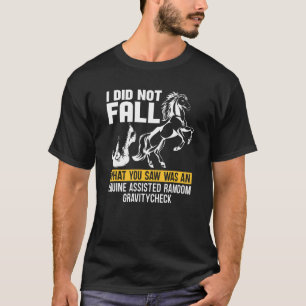Camiseta Eu Não Caí Cavaleiro Equestre Cavalgada