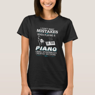 Camiseta Eu não cometo erro ao tocar um piano presente