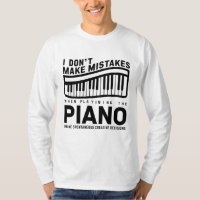Eu não cometo erros ao tocar o piano