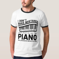 Eu não cometo erros ao tocar o piano