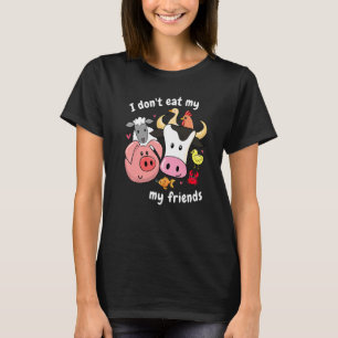 Camiseta Eu não como meus amigos contra crueldade animal Ve