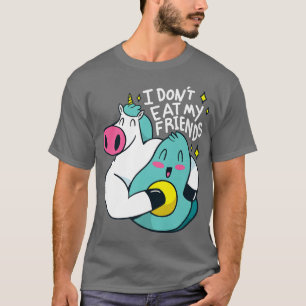 Camiseta Eu não como meus amigos cortiços, Unicórnio vegeta