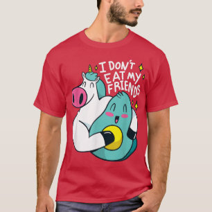 Camiseta Eu não como meus amigos cortiços, Unicórnio vegeta