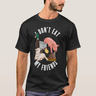 Camiseta Eu Não Como Meus Amigos Para Veganos Vegetariano