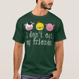 Camiseta Eu não como meus amigos vegetarianos no mundo vege