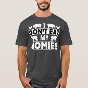 Camiseta Eu não como minha Comida doméstica Vegan estilo de