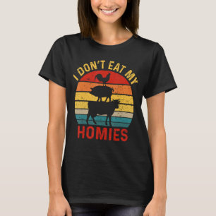 Camiseta Eu não como minhas casas Engraçado Vegan Vegetaria