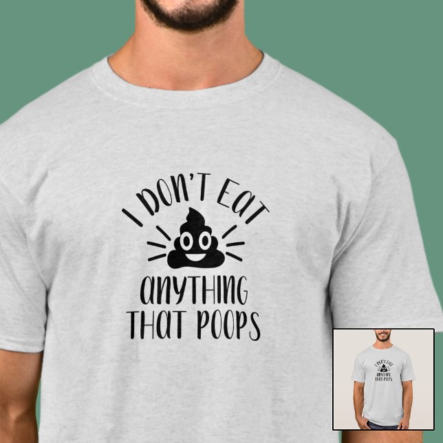 Camiseta Eu não como nada que cocô, Vegan Man (Criador carregado)