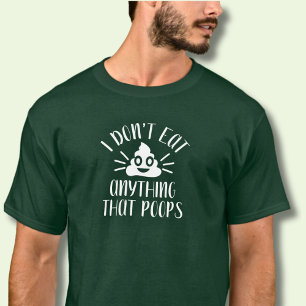 Camiseta Eu não como nada que cocô, Vegan Men