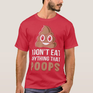 Camiseta Eu não como nada que cocô vegetariano vegetariano