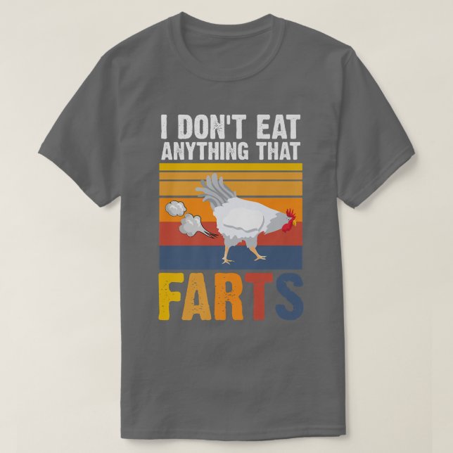 Camiseta Eu não como nada que derrame vegetaria de frango (Frente do Design)