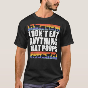 Camiseta Eu não como nada que faça vegetariano vegetariano