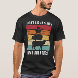 Camiseta Eu não como nada que respira Vegan