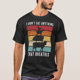 Camiseta Eu não como nada que respira Vegan