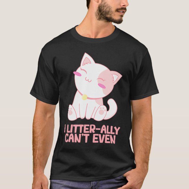 Camiseta Eu Não Consigo Nem Mesmo Gato De Gato Gato Gato Mã (Frente)