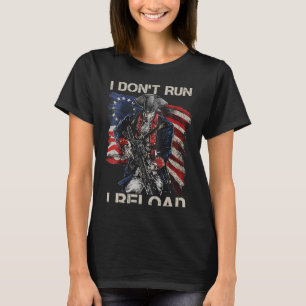 Camiseta Eu não corro, eu recarrego a Piada da arma de segu