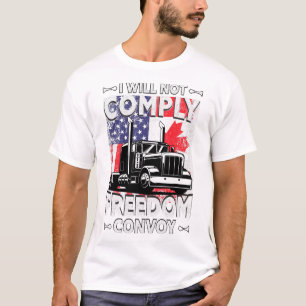 Camiseta Eu não cumprirei os sinalizadores do canal de lib