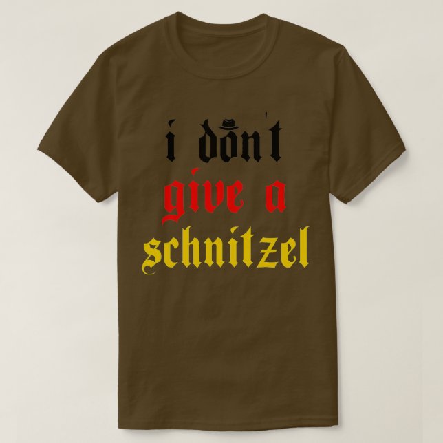 Camiseta Eu não dou a um Schnitzel Engraçado Lederhosen (Frente do Design)