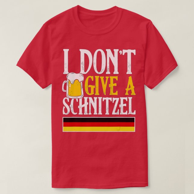 Camiseta Eu não dou a uma cerveja alemã Schnitzel o Wurst E (Frente do Design)