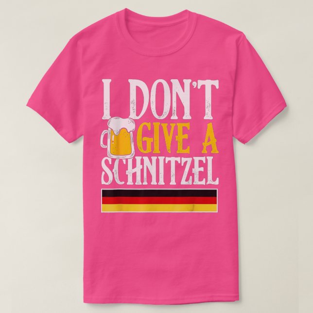 Camiseta Eu não dou a uma cerveja alemã Schnitzel o Wurst E (Frente do Design)