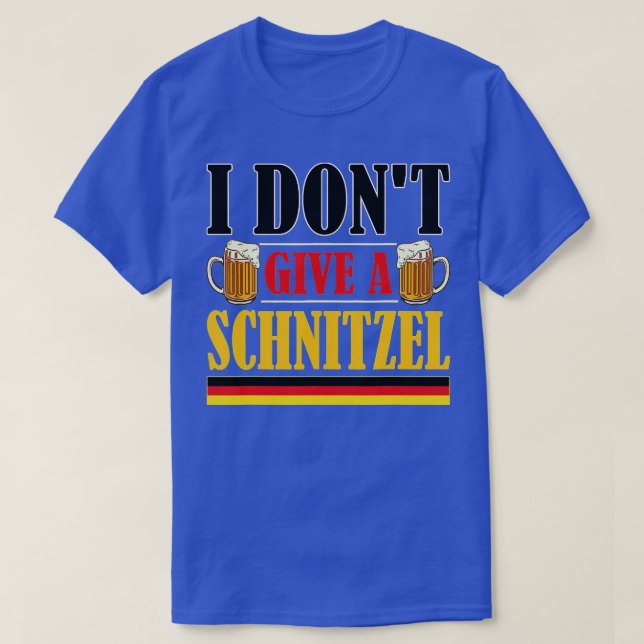 Camiseta Eu não dou a uma cerveja alemã Schnitzel o Wurst E (Frente do Design)