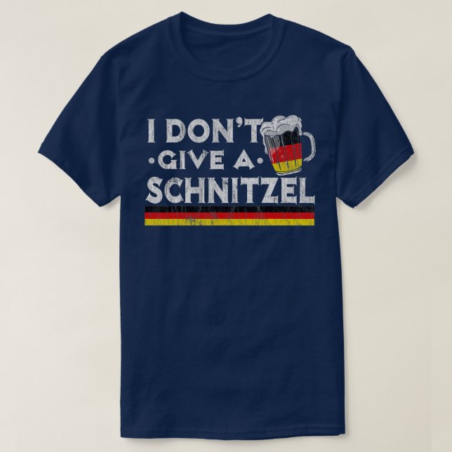 Camiseta Eu não dou a uma cerveja alemã Schnitzel o Wurst E (Frente do Design)