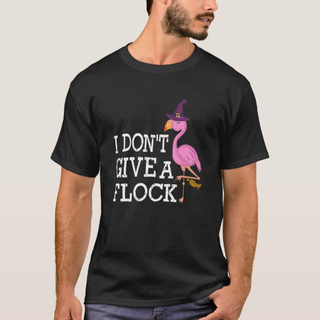 Camiseta Eu não dou um sanduíche de Flamingo Rosa de Relógi (Frente)