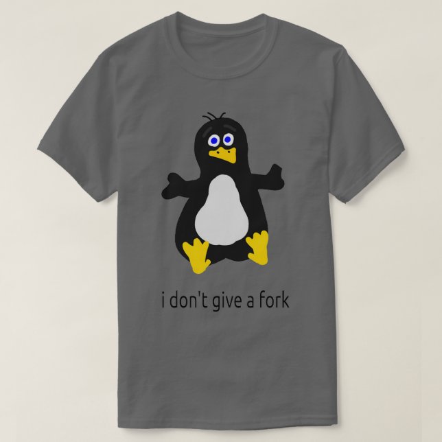 CAMISETA EU NÃO DOU UM VENTILADOR LINUX DO FORK (Frente do Design)