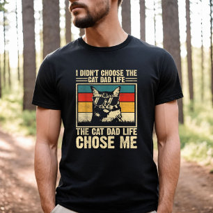 Camiseta Eu Não Escolhi A Vida De Pai De Gato Engraçado Pai