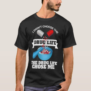 Camiseta Eu não escolhi a vida droga que me escolheu Pharma