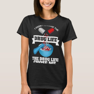 Camiseta Eu não escolhi a vida droga que me escolheu Pharma