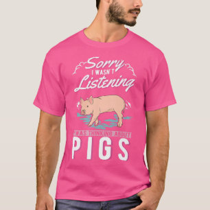 Camiseta Eu não estava escutando que estava pensando sobre