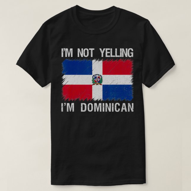 Camiseta Eu não estou gritando que sou a República Dominica (Frente do Design)