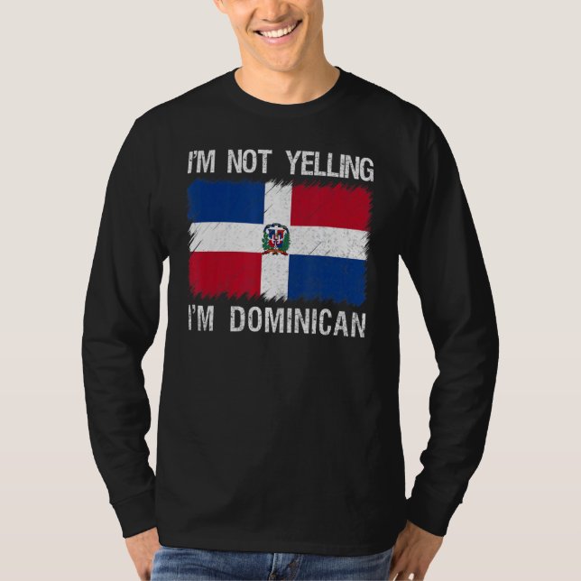 Camiseta Eu não estou gritando que sou a República Dominica (Frente)
