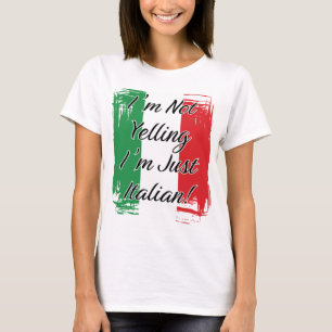 Camiseta Eu não estou gritando que sou apenas italiano - ba