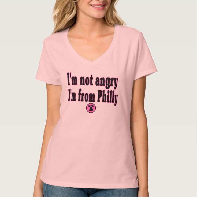 Camiseta Eu não estou irritado mim sou de Philly (Frente)