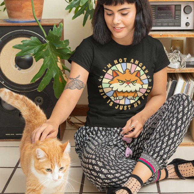 Camiseta Eu não estou zangado Este é só o meu rosto | Persa (I’m Not Angry This Is Just My Face | Funny Persian T-Shirt)