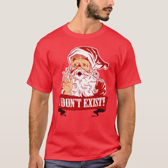 Camiseta Eu não existo, Papai Noel (Frente)