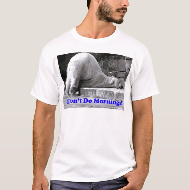 Camiseta Eu não faço manhãs (Frente)