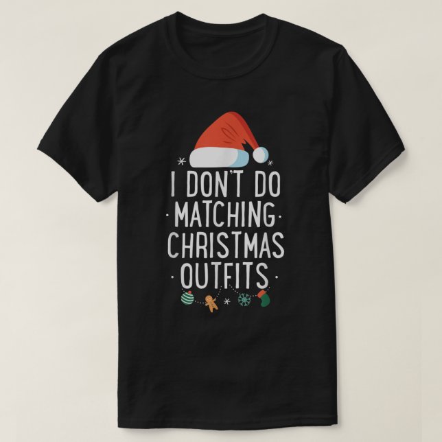 Camiseta Eu não faço roupas de Natal iguais, mas eu faço Xm (Frente do Design)