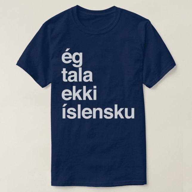 Camiseta Eu Não Falo Islândia 2 (Frente do Design)