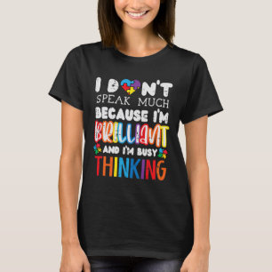 Camiseta Eu Não Falo Muito Autismo Sensibilização Rapazes A