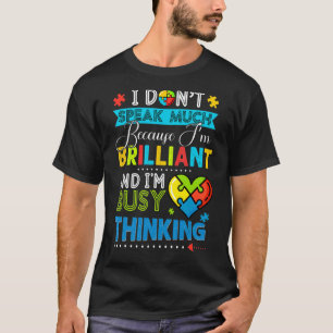 Camiseta Eu Não Falo Muito Brilhante Rapazes Da Consciência